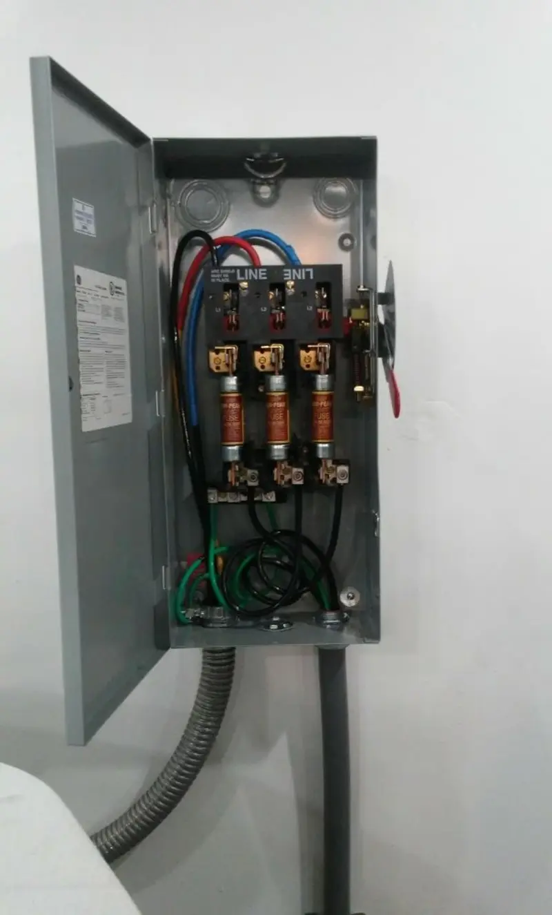 Three-phase disconnect switch installed for Electrical Wiring & Rewiring in Littleton