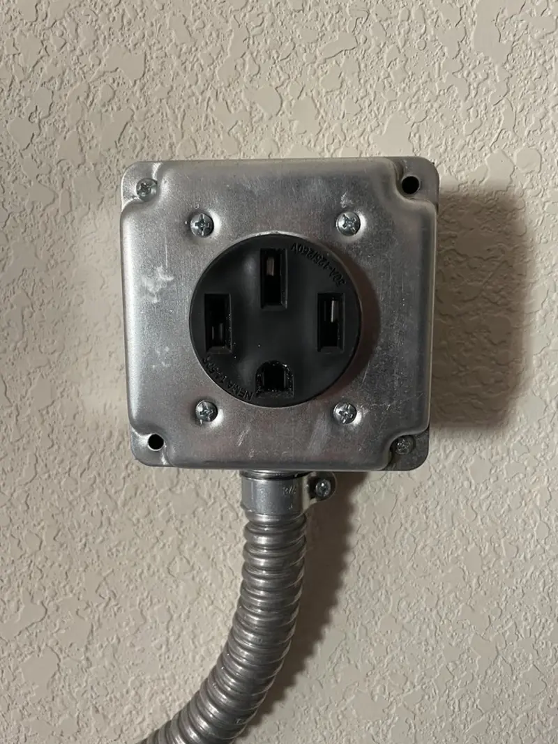 NEMA 14-50 outlet installed for Electrical Panel Upgrade in Littleton